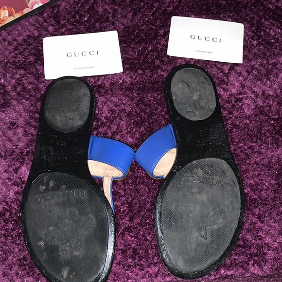 Limited Blue Gucci AUTHENTIC SANDAL - Picture 6 of 7